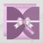 Sweet sixteen rose Rose Invitation avec boule de d (Devant / Derrière)