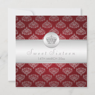 Sweet Sixteen Royal Crown Red Kaart