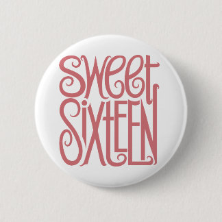 Sweet Sixteen roze Button