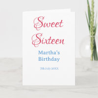 Sweet Sixteen roze naam datum kalligrafie boho bla