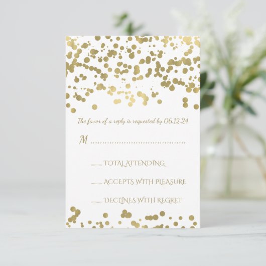 Sweet Sixteen RSVP Gold Foil Confetti (Staand voorkant)