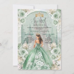 Sweet Sixteen Sage Green Forest Verjaardag Kaart