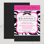Sweet sixteen Sassy Invitation (Devant / Derrière)