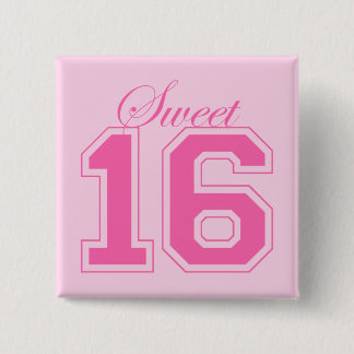 Sweet Sixteen (script) Vierkante Button 5,1 Cm