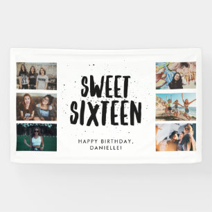 Sweet Sixteen Six Photo Collage Birthday Party  Spandoek