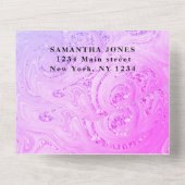 Sweet Sixteen Sparkly Glitter Girly  Pink Al All In One Uitnodiging (Achterkant)