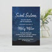 Sweet sixteen Starry night Invitation (Debout devant)