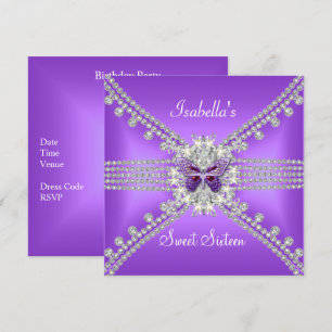 Sweet Sixteen Sweet 16 Vlinder Sering Parel 2 Kaart