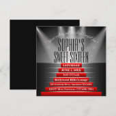 Sweet sixteen Tapis Rouge Invitation de fête d'ann (Devant / Derrière)