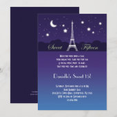 Sweet sixteen Tour Eiffel Invitation (Devant / Derrière)