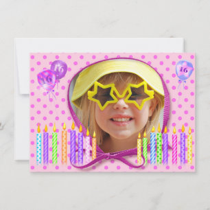 Sweet Sixteen-uitnodiging Kaart