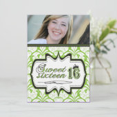 Sweet Sixteen-uitnodiging - Kaart (Staand voorkant)