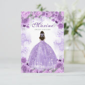 Sweet sixteen violet carte d'invitation d'annivers (Debout devant)