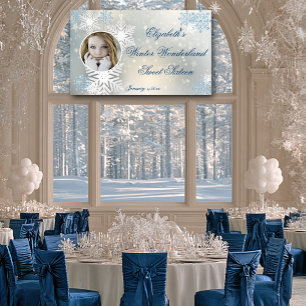 Sweet Sixteen, Winter Wonderland, Sneeuwvlokken, Spandoek