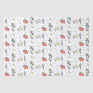 Sweet Sketched Summer Berry Eerste Baby shower Tissuepapier