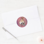 Sweet Skull Cupcake Ronde Sticker (Envelop)