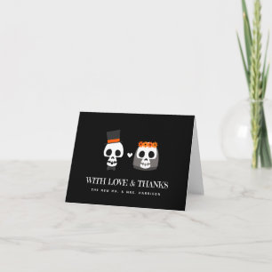 Sweet Skulls bruiloft bedankje Bedankkaart