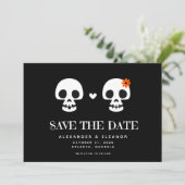 Sweet Skulls Save the Date Kaart (Staand voorkant)
