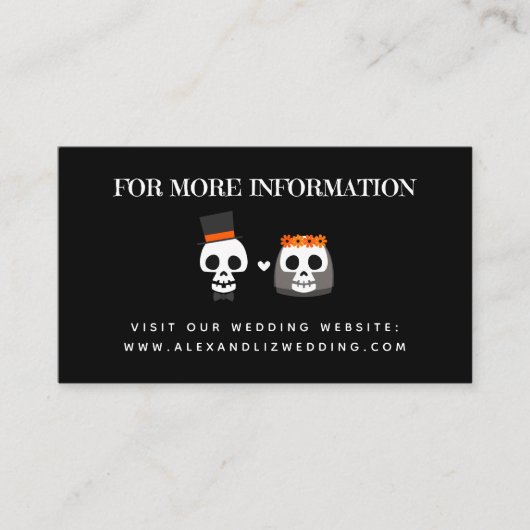 Sweet Skulls Weddenschap Website Informatiekaartje (Voorkant)