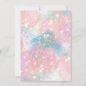 Sweet Sleeping Mermaid Baby shower Kaart (Achterkant)