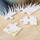 Sweet Sleepy Kitty Cat and Sunflowers  Legpuzzel (Zijkant)