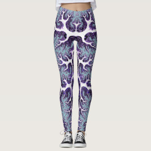 SWEET SLIMMING ~ Paars Blue White 3D ~ Leggings