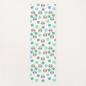 Sweet Sloth Floral Pattern Yogamat (Voorkant)