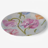 SWEET SMELLING SWEET PEAS MONOGRAM PARTY PAPIEREN BORDJE (Gekanteld)