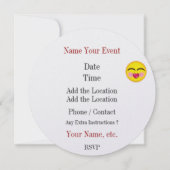 Sweet Smile Round Invitation - SRF Kaart (Achterkant)