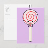 Sweet Snoep Lollipop Briefkaart (Voorkant / Achterkant)