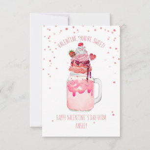 Sweet Snoep Milkshake Classroom Valentijn Kaart