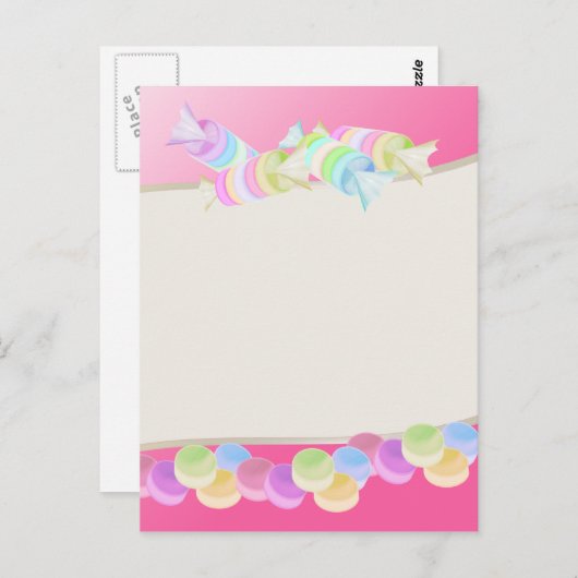 Sweet Snoep Rolls Briefkaart (Voorkant / Achterkant)