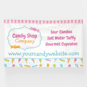 Sweet Snoep Shop en Ice Cream Confetti Spandoek
