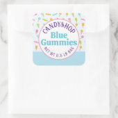 Sweet Snoep Shop Ice Cream Blue Sticker Label (Tas)