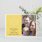 Sweet Snowflake Carte Plat, Jaune (Debout devant)