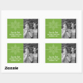 Sweet Snowflake Économisez Stickers Date, Vert (Feuille)