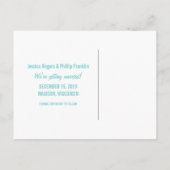 Sweet Snowflake Enregistrer la date Carte postale, (Dos)