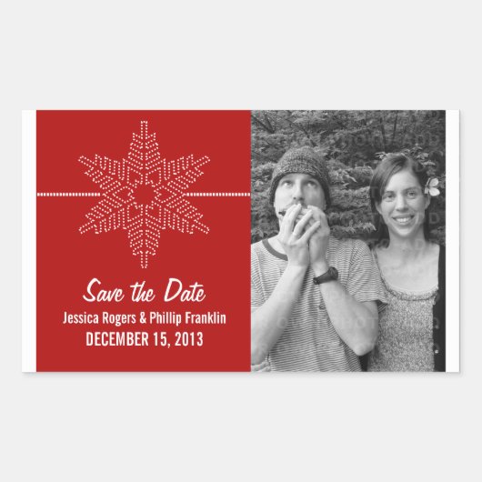 Sweet Snowflake Enregistrer les stickers Date, Rou (Devant)