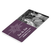 Sweet Snowflake Save the Date Magnet, Paars Magneet (Linkerzijde)