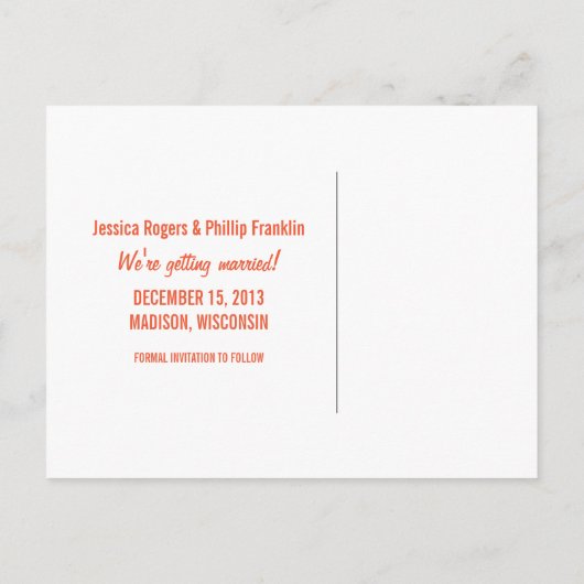 Sweet Snowflake Sparen het Briefkaart van de Datum (Achterkant)