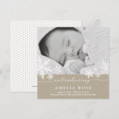 Sweet Snowflakes | Aankondiging van Baby (Voorkant / Achterkant)