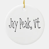 Sweet snowlady en kardinaal, chickadee ornament. keramisch ornament (Achterkant)