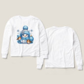 Sweet Snowman & Little Birds Holiday Shirt (Motif Recto et Verso)