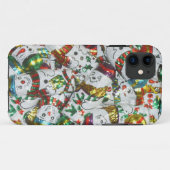 Sweet Snowmen iPhone case (Achterkant (horizontaal))