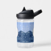 Sweet Snowy Waterverf Winterlandschap Monogram Waterfles (Links)