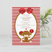 Sweet Sock Monkey kinderen Birthday Uitnodiging (Staand voorkant)