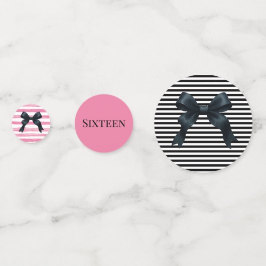 Sweet Southern Birthday Bow Confetti - Editable (Devant)