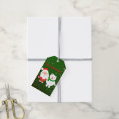Sweet Sparkly Green, Santa en Beer Cadeaulabel (Met Touw)