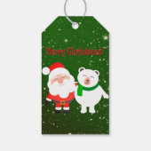 Sweet Sparkly Green, Santa en Beer Cadeaulabel (Achterkant)