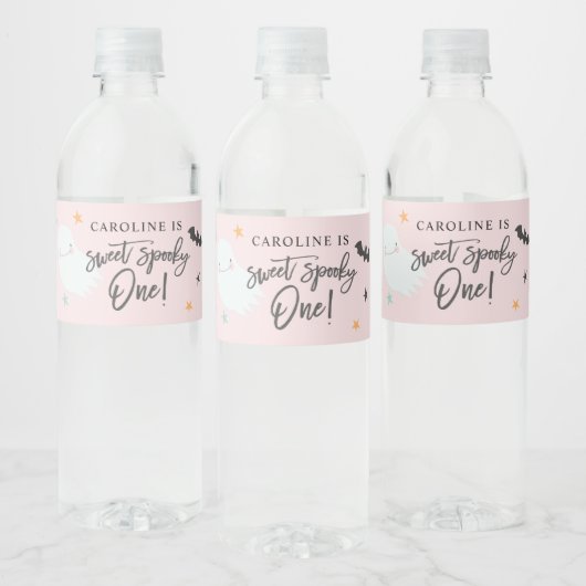Sweet Spooky Een 1e Verjaardag Waterfles Labels Waterfles Etiket (Flessen)